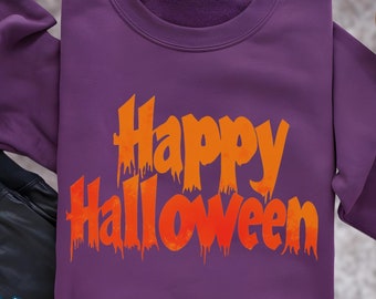 Happy Halloween Sweatshirt: Spooky Season Tee, Plus Size Available