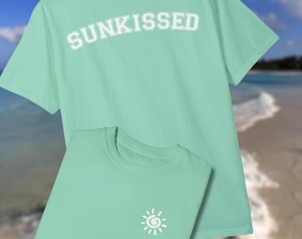 Sunkissed Beach Comfort Colors Shirt, Trendy Ocean Tshirt, New Summer Tee, Vacation T-shirt, Preppy Clothes For Girls, Cute Summer Outfits