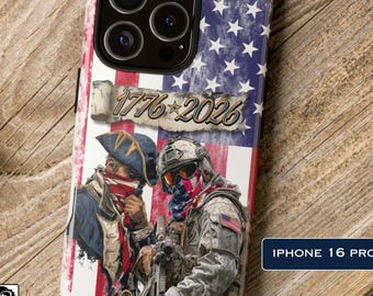 Independence Day iPhone Case July 4th 1776 2026 Phone Protector Travel USA Case Unique Patriotic Tough Case