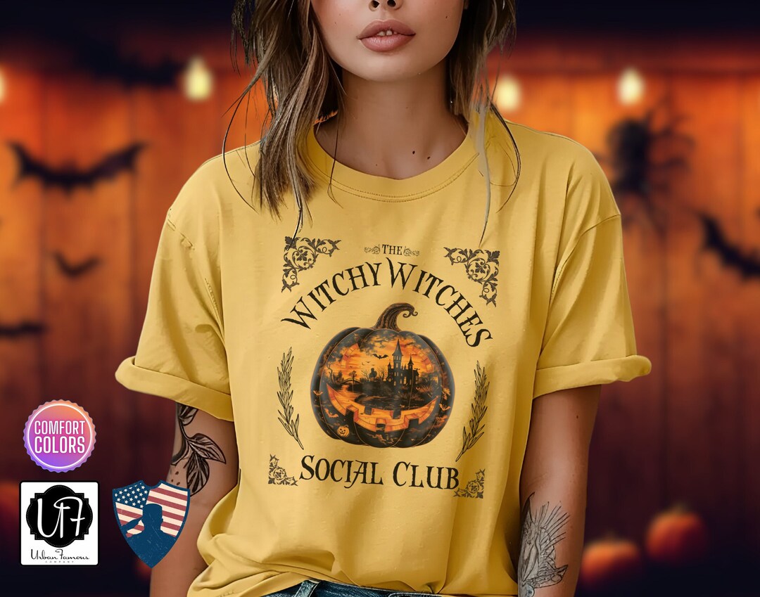 The Witchy Witches Social Club Shirt - Comfort Colors - New Halloween ...