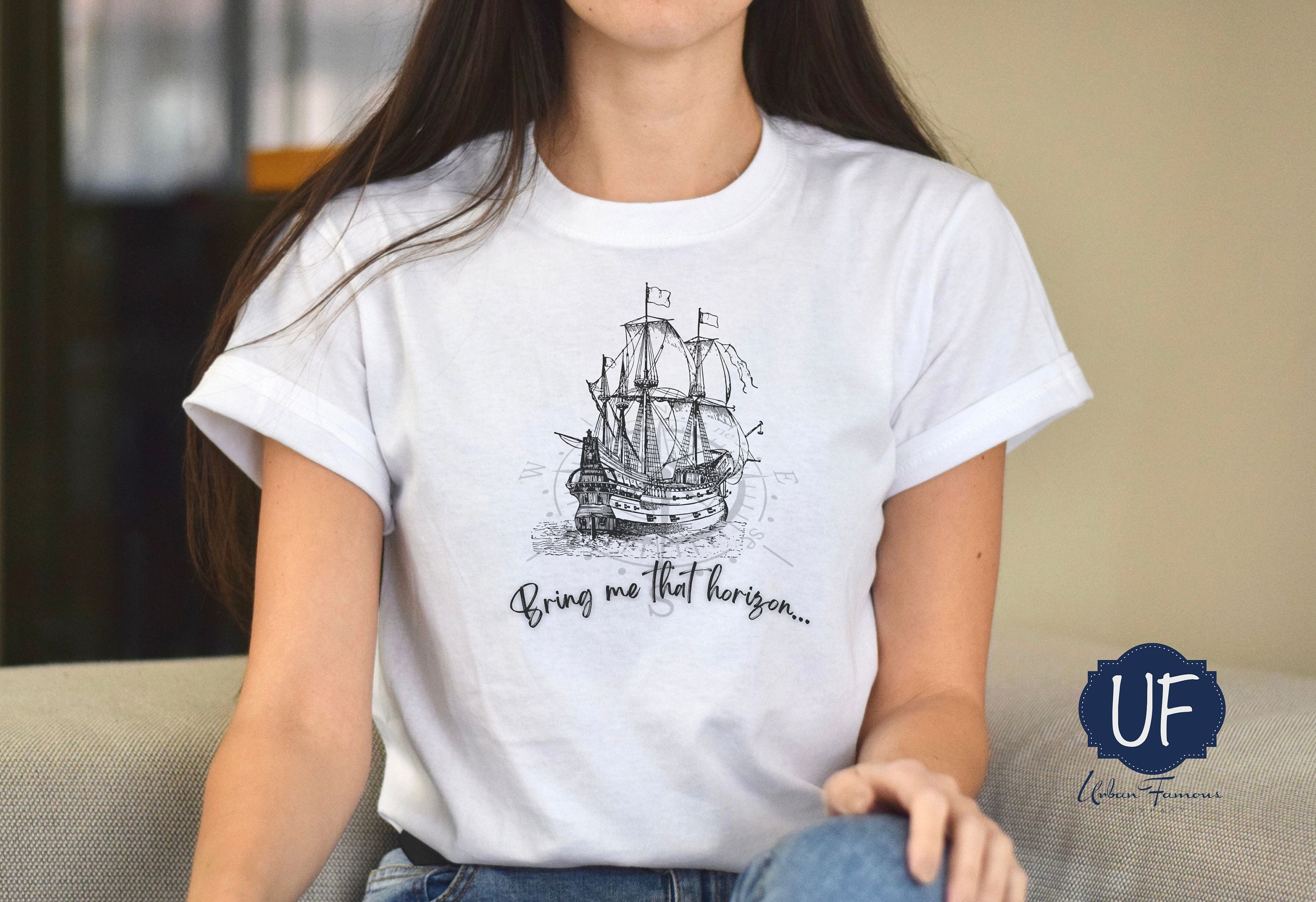★ SATUR ★SAILING GRAPHIC T-SHIRT unisex-staple-t-shirt-black-