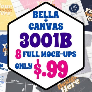 Bella + Canvas 3001B Maquette de vêtements unisexe pour enfants 3001B Lay Flat Template Téléchargement instantané Mise en page Boho BC 3001 B Maquettes de couleurs Garçons Filles