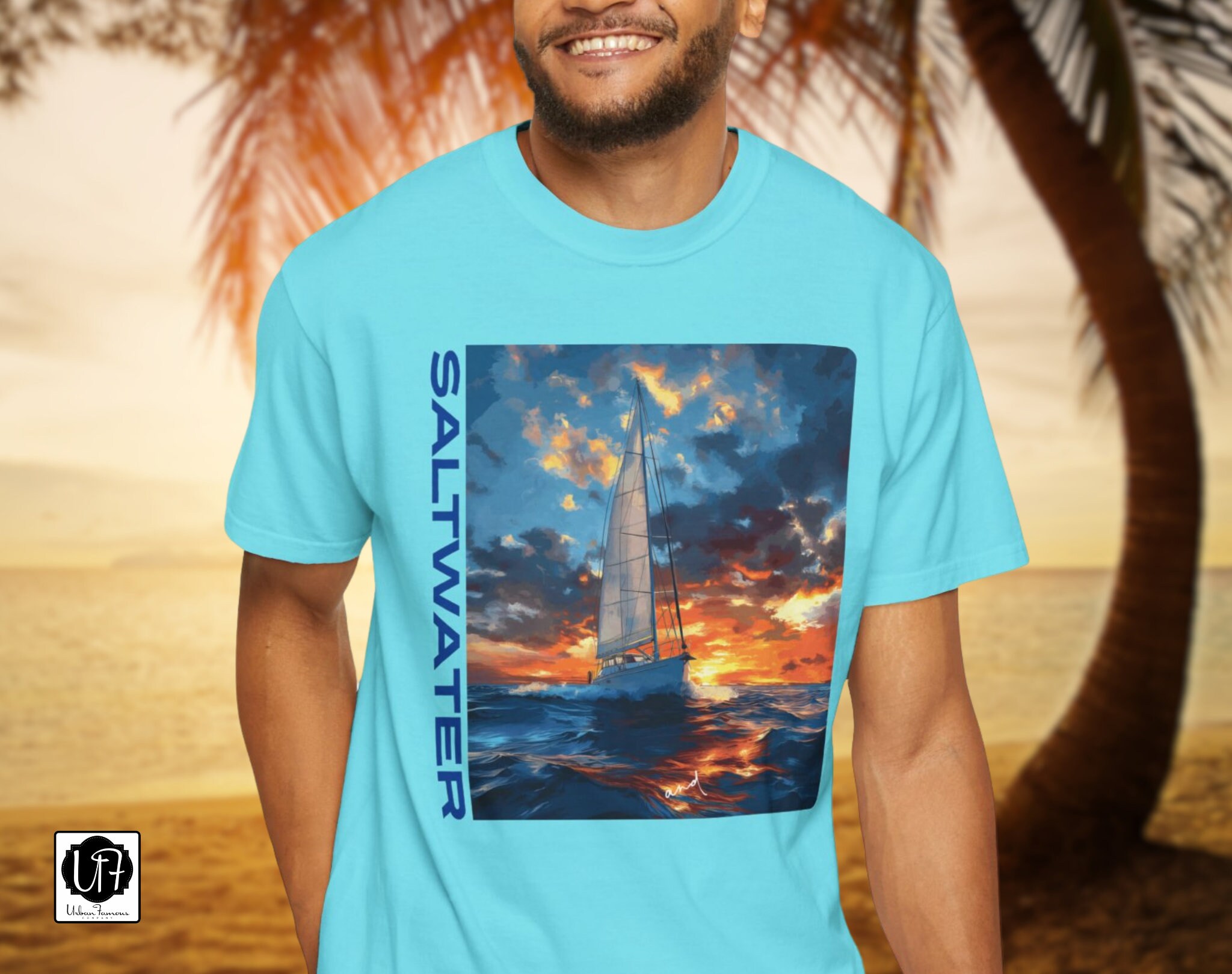 Saltwater Sailboat Shirt Summer Caribbean Sailing Yacht T-shirt Salty ...