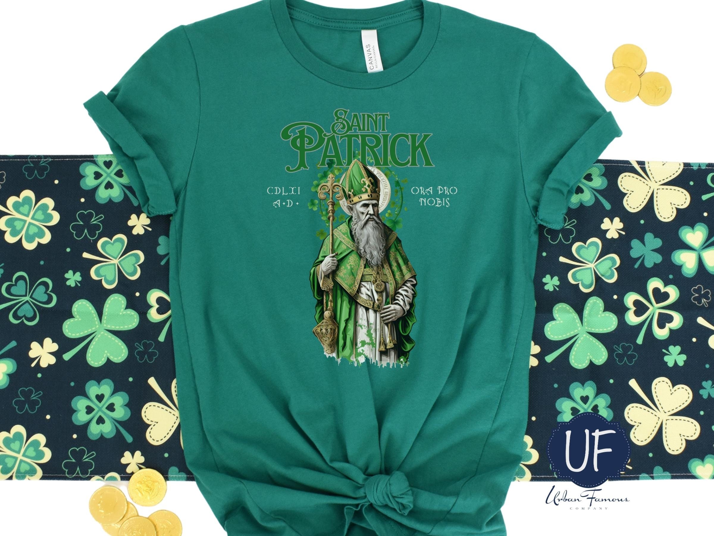 St. Patrick Shirt, Catholic Saint Patrick Adult Tee, Lucky Irish