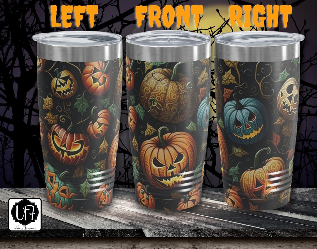 Spooky Halloween Pumpkin Patch Juice Tumbler 20oz Trick or Treat ...