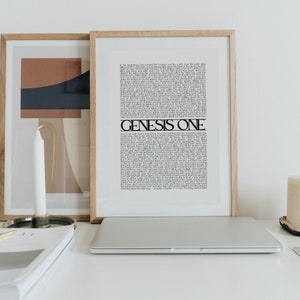 Genesis Chapter One | Genesis Chapter One Wall Art | Genesis One Reading | Genesis 1 PDF | Genesis 1 | King James Bible | PDF