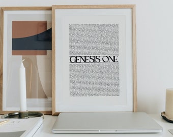 Genesis Chapter One | Genesis Chapter One Wall Art | Genesis One Reading | Genesis 1 PDF | Genesis 1 | King James Bible | PDF