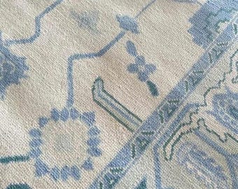 Oushak rug muted multi size 8x10/9x12/10x14 Hand-knotted Vintage Oushak Wool Area Rug for Living Room, Dining room.