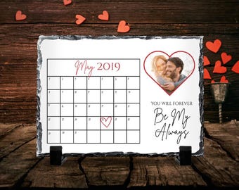 Valentines Stein Schieferrahmen | Liebeskalender | Valentinstag Geschenk