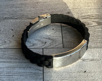 Geometric Stainless Steel Bangle Braid Stainless Steel  Mens Bracelets