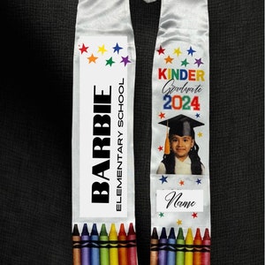 Estola de formatura do jardim de infância, estola personalizada, formatura