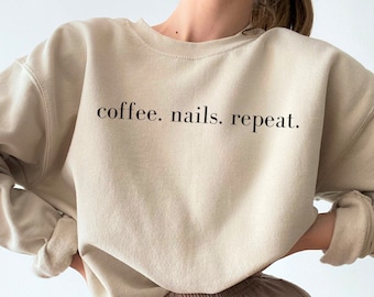 Minimal Nail Tech Sweatshirt, Nail Artist Sweater, Gift for Nail Tech, Gift for Nail Artist, Nail Tech Salon Crewneck, Nail Technician Gift