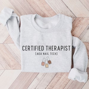 Funny Nail Tech Sweatshirt, Minimal Nail Artist Sweater, Gift for Nail Tech, Nail Tech Salon Crewneck, New Nail Technician, Nail Business