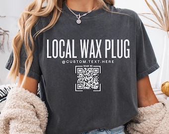 Custom Wax Specialist Shirt, Wax Tech Shirt, Waxer Shirt Gift, QR Code Esthetician Tshirt, Esthetician Business Gift, Waxing Salon Instagram