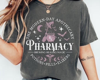 Pharmacy Halloween Shirt, Halloween Pharmacy Tshirt, Halloween Pharmacist Shirt, Pharmacy Technician Halloween, Apothecary Tee, Witch Shirt