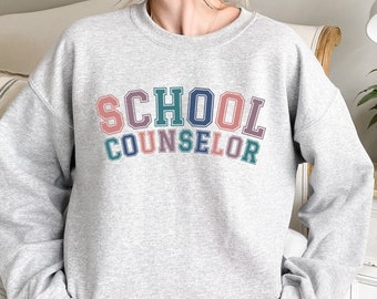 School Counselor Sweater, Sweatshirt for Counselor, New School Counselor Gift, Gift for Counselor, First Day of School, Oversized Crewneck