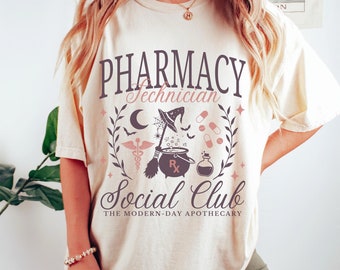 Halloween Pharmacy Tech Shirt, Pharmacy Tech Halloween Tshirt, Halloween Witch Shirt, Apothecary Tee, Halloween CPhT Shirt, Comfort Colors