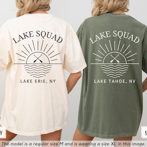 Custom Lake Squad Shirt, Personalized Lake Group Tshirt, Lake House Gift, Lake Lover Shirt, Lake Vacation Tee, Lake Trip Shirt, Girls Trip