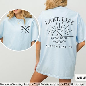 Custom Lake Life Shirt, Personalized Lake Tshirt, Lake House Gift, Lake Lover Shirt, Lake Camping Tshirt, Lake Vacation Tee, Summer Shirt