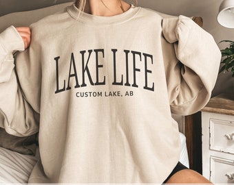 Custom Lake Sweatshirt, Lake Life Sweatshirt, Lake House Gift, Lake Lover Crewneck, Lake Vacation Gift Custom, Girls Lake Trip Sweatshirt