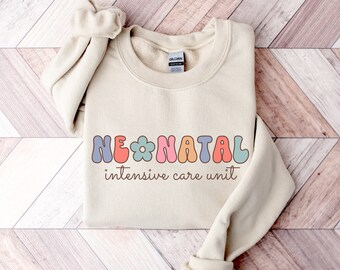 Neonatal Intensive Care Unit Sweatshirt, NICU Nurse Sweatshirt, Neonatal ICU Nurse Sweater, Retro Nurse Hoodie, Gift for Graduate Nurse