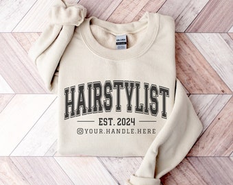 Personalized Hairstylist Sweatshirt, Custom Hairstylist Hoodie, Gift for Hairdresser, Hairstylist Gift, Hairstylist Crew, Hair Salon Merch