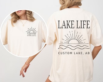 Custom Lake Life Shirt, Personalized Lake Tshirt, Lake House Gift, Lake Lover Shirt, Lake Camping Tshirt, Lake Vacation Tee, Summer Shirt