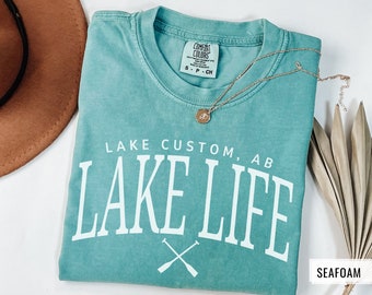 Custom Lake Life Shirt, Personalized Lake Tshirt, Lake House Gift, Lake Lover Shirt, Lake Camping Tshirt, Lake Vacation Tee, Summer Shirt