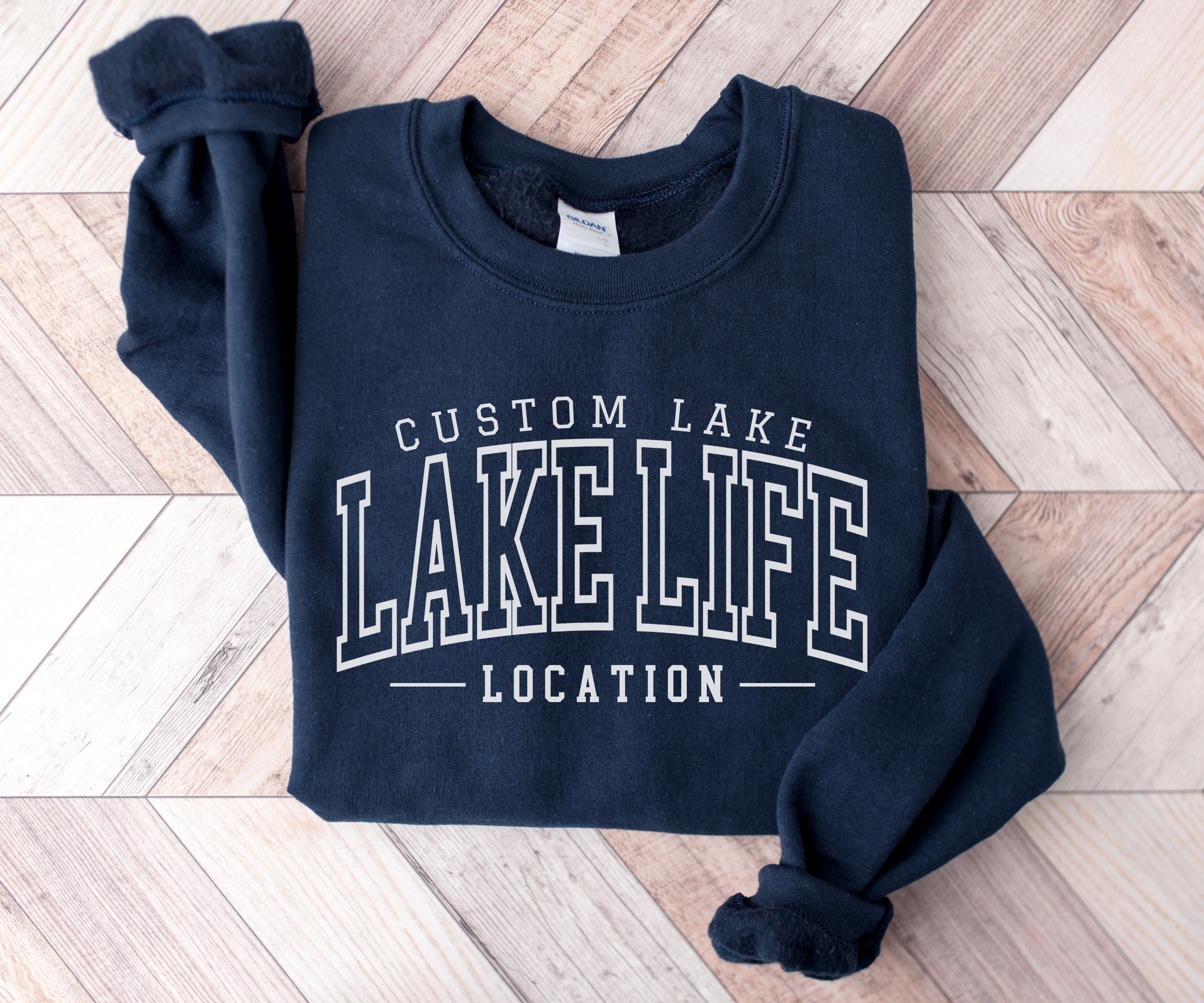 Custom Lake Life Sweatshirt, Personalized Lake Sweatshirt, Lake House Gift, Lake Lover Sweatshirt, Lake Camping Hoodie, Custom Lake Vacation