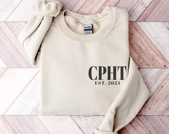 Personalized Pharmacy Tech Shirt, Custom CPhT Sweatshirt, Gift for Pharmacy Tech Student, Pharmacy Tech Sweater, Pharmacy Graduation Shirt