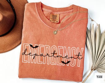 Camiseta de Halloween para el departamento de emergencias, camiseta de enfermera de Halloween para el departamento de emergencias, sudadera de enfermera de emergencias de otoño, suéter de enfermera de emergencias de otoño, regalo de enfermería de emergencias de otoño