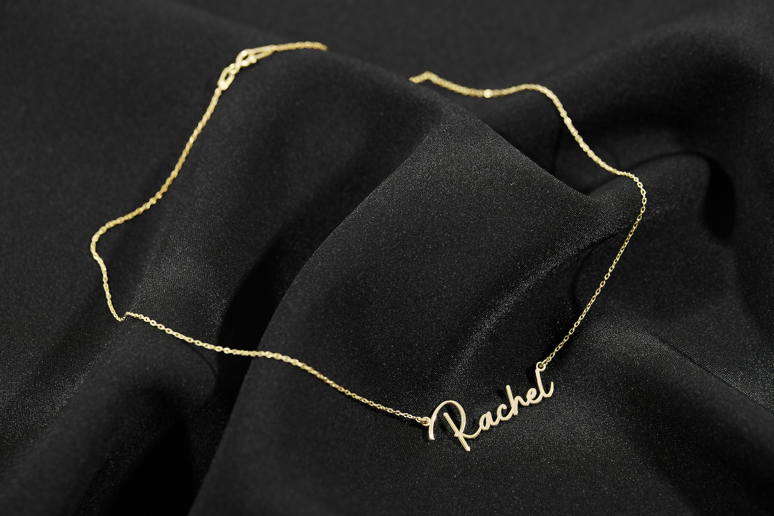 8K, 14K ,18K Solid Gold Name Necklace, 14K Real Gold Name Necklace, Custom Name Necklace
