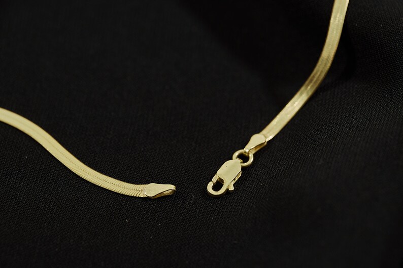 14K Solid Gold Snake Chain, 14K Gold Chain, 14K Gold Necklace, Solid Gold Necklace, Solid Gold