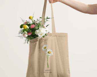 Daisy Eco Tote Bag | Organic Cotton Reusable Bag | Nature-Inspired Design