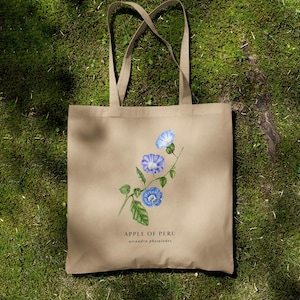 Apple of Peru Eco Tote Bag | Organic Cotton Reusable Bag | Nature-Inspired Design