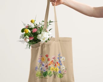 Australian Wildflowers Eco Tote Bag | Organic Cotton Reusable Bag | Nature-Inspired Design
