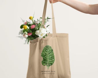 Primrose Leaf Vegetable Eco Tote Bag | Organic Cotton Reusable Bag | Nature-Inspired Design