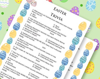 Easter Party Trivia Sheet