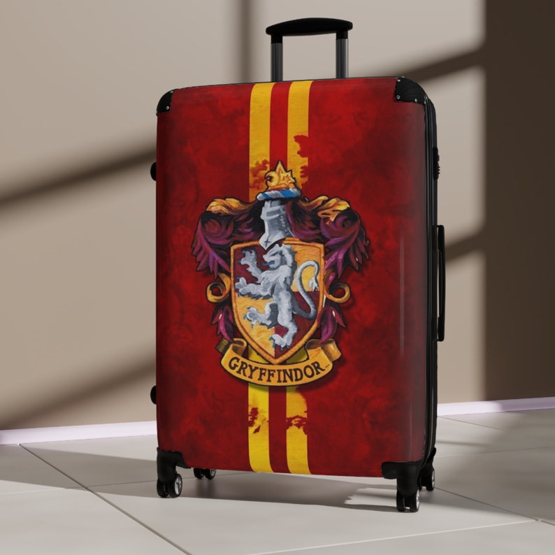 Suitcase Harry Potter Suitcase Gryffindor Suitcase Etsy