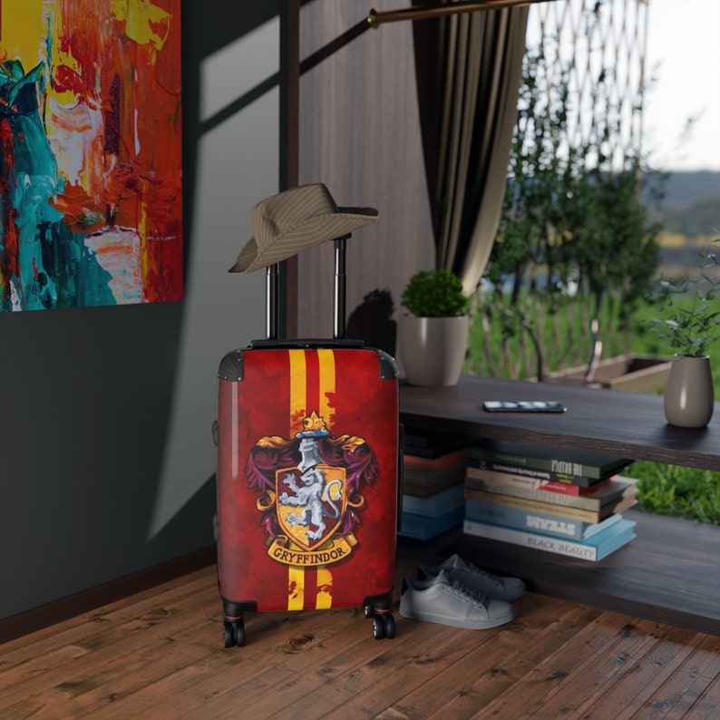 Suitcase Harry Potter Suitcase Gryffindor Suitcase Etsy