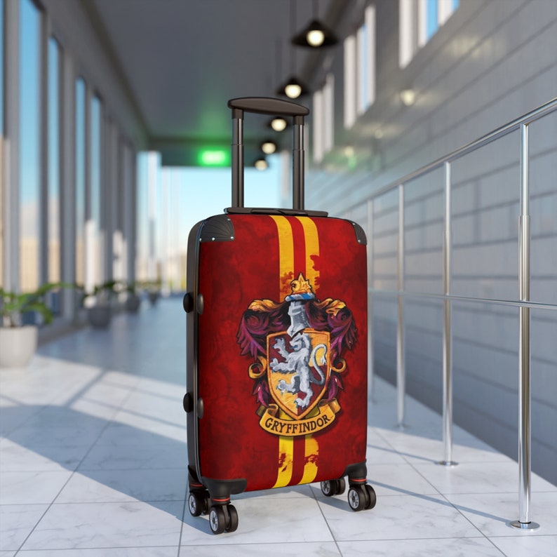 Suitcase Harry Potter Suitcase Gryffindor Suitcase Etsy