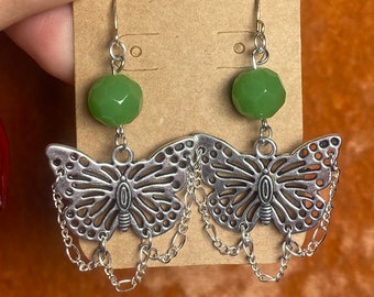 Grungy Fae Butterfly Earrings