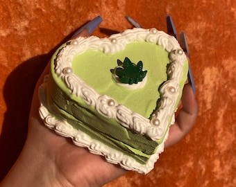 MADE TO ORDER - Kushy Mini Heart Fake Cake Stash Box