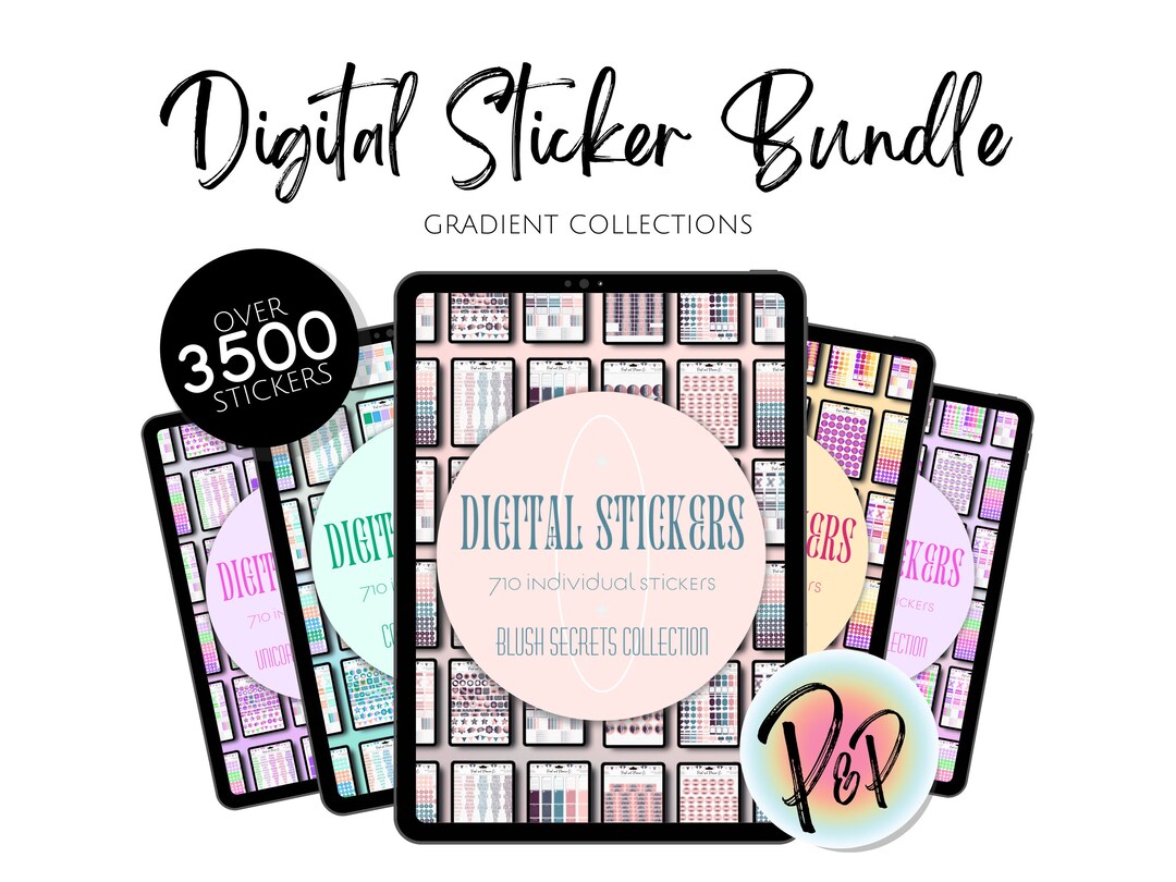 Digital Sticker Bundle Goodnotes Planner Stickers Pre - Etsy