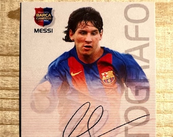 Lionel Messi 2004 Autógrafo Facsímil RP Tarjeta de novato Condición de menta