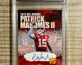 Patrick Mahomes 2017 Autograph Collections Auto Facsimile Rookie Card GEM MINT 10