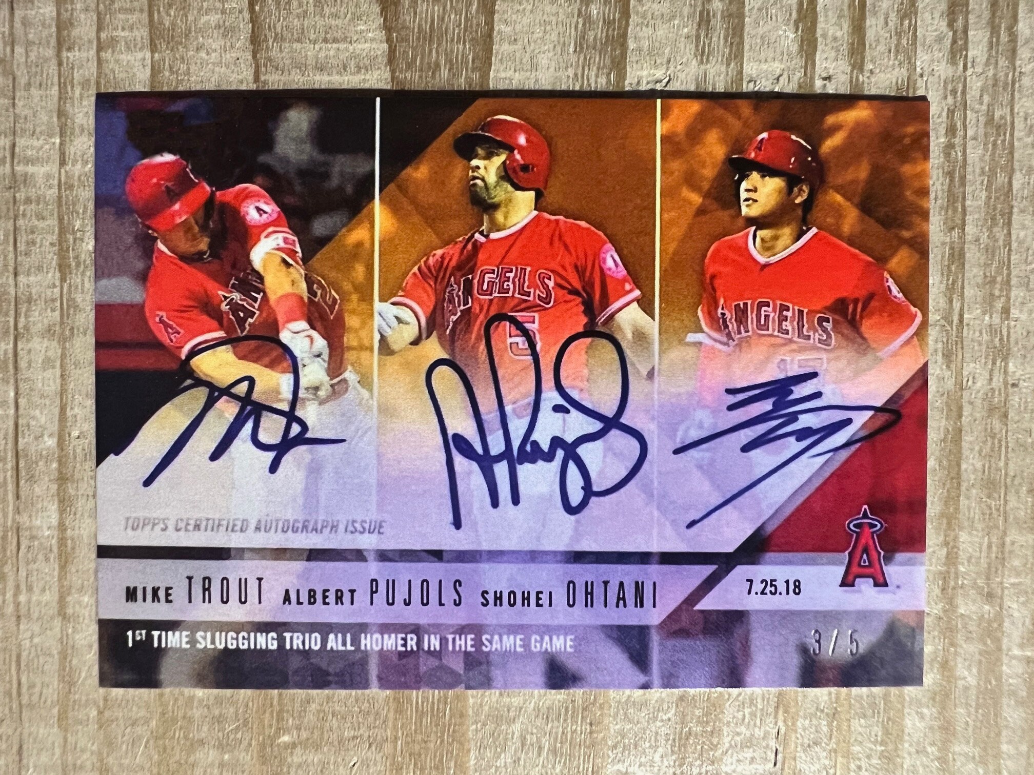 Albert Pujols Autographed Card Angels No COA