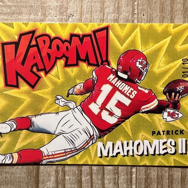 Patrick Mahomes 2021 Kaboom RP Artist Card Card Kansans City Chiefs Mint Condition