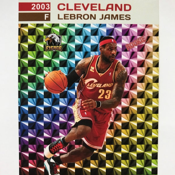 Lebron James 2003 Prism Style Fierce Rookie Card Cleveland Cavaliers Mint Condition