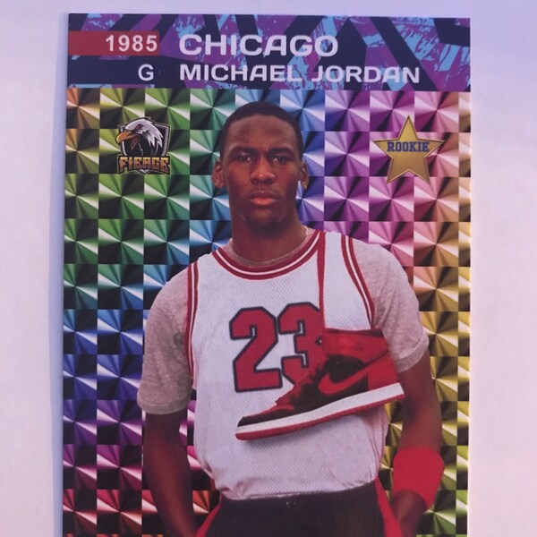 Michael Jordan 1985 Star Rookie Air Jordan Prism Style Card
